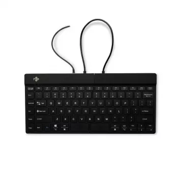Ergonominė klaviatūra R-Go Tools Split Break v2 su pertraukų programine įranga, išskirta ergonominė klaviatūra, QWERTY (US), laidas, juoda