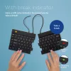 Ergonominė klaviatūra R-Go Tools Split Break v2 su pertraukų programine įranga, išskirta ergonominė klaviatūra, QWERTY (US), laidas, juoda