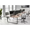 Monitoriaus laikiklis trims ekranams Neomounts DS60-600BL3 spaustuvas/angai 10-27 colių