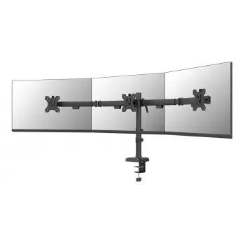Monitoriaus laikiklis trims ekranams Neomounts DS60-600BL3 spaustuvas/angai 10-27 colių