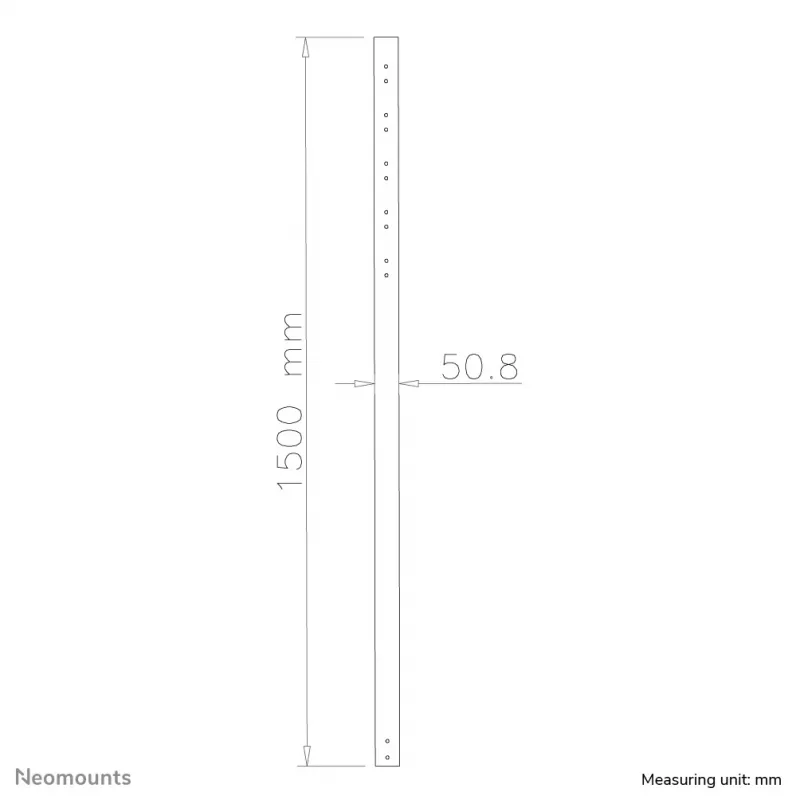 Neomounts FPMA-CP150BLACK prailginimo stulpas TV lubiniam laikikliui - aukštis 150 cm