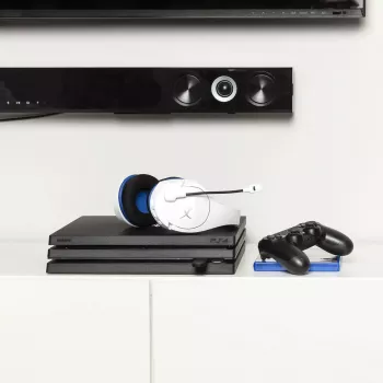 HyperX Cloud Stinger Core – belaidės žaidimų ausinės (balta-mėlyna) – PS5/PS4