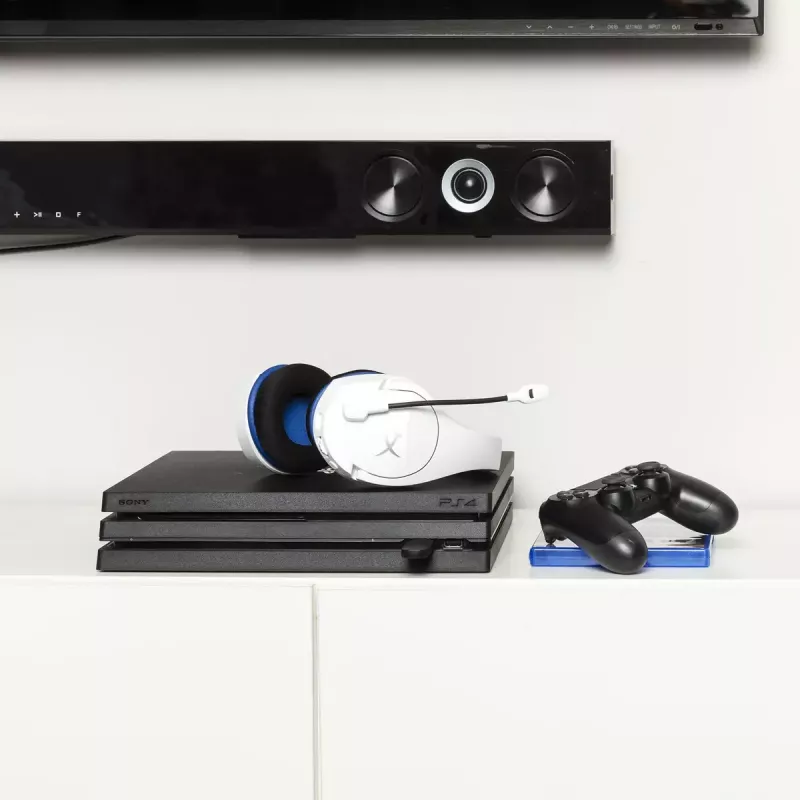 HyperX Cloud Stinger Core – belaidės žaidimų ausinės (balta-mėlyna) – PS5/PS4