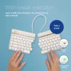 R-Go Tools ergonominė klaviatūra R-Go Split Break su pertraukų programine įranga, ergonominė išskleidžiama klaviatūra, QWERTY (US), Bluetooth, balta