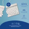 R-Go Tools ergonominė klaviatūra R-Go Split Break su pertraukų programine įranga, ergonominė išskleidžiama klaviatūra, QWERTY (US), Bluetooth, balta