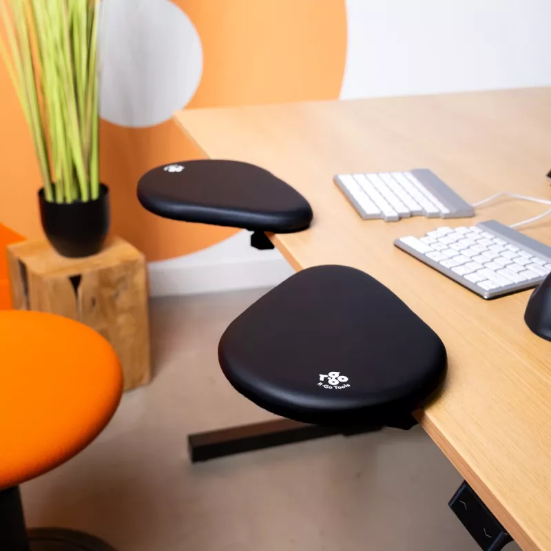 R-Go Tools porankis R-Go split, ergonomiškas porankis iš dviejų dalių, reguliuojamas, simetriškas, su minkštu putplasčiu, juodas