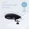 R-Go Tools porankis R-Go split, ergonomiškas porankis iš dviejų dalių, reguliuojamas, simetriškas, su minkštu putplasčiu, juodas