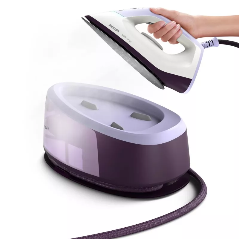 Philips 3000 serijos PSG3000/30 garo lyginimo stotis 2400 W 1,4 L Keraminis padas Violetinė, Balta