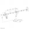 Neomounts monitorio stovas FPMA-D550DD3BLACK laisvai pastatomas 6 kg 13-27 col.