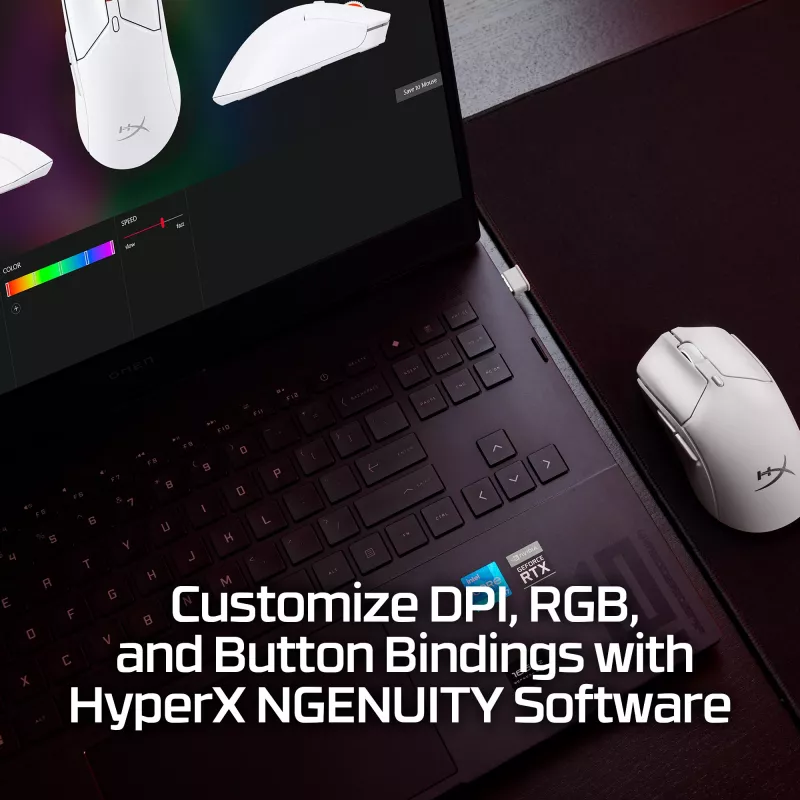 HyperX Pulsefire Haste 2 Mini – Belaidis žaidimų pelė (balta)