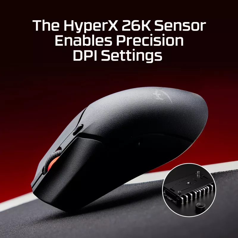 Juoda belaidė žaidimų pelė HyperX Pulsefire Haste 2 Mini