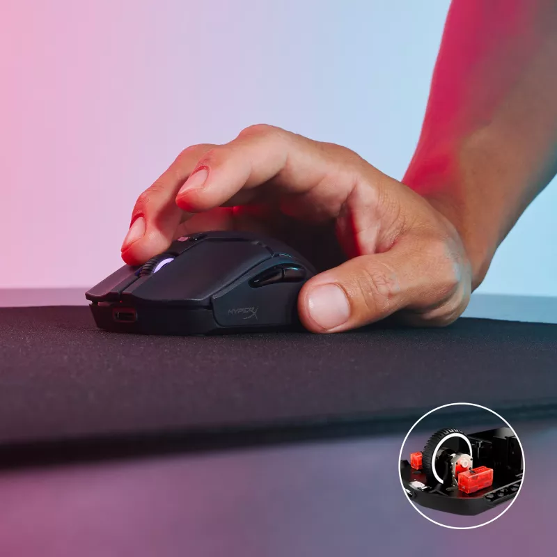 Juoda belaidė žaidimų pelė HyperX Pulsefire Haste 2 Mini