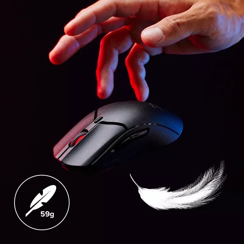 Juoda belaidė žaidimų pelė HyperX Pulsefire Haste 2 Mini