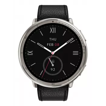 Amazfit W2433EU1N išmanusis laikrodis / sportinis laikrodis 3,35 cm (1,32 colio) AMOLED Skaitmeninis 466 x 466 pikseliai Liečiamas ekranas Sidabrinis