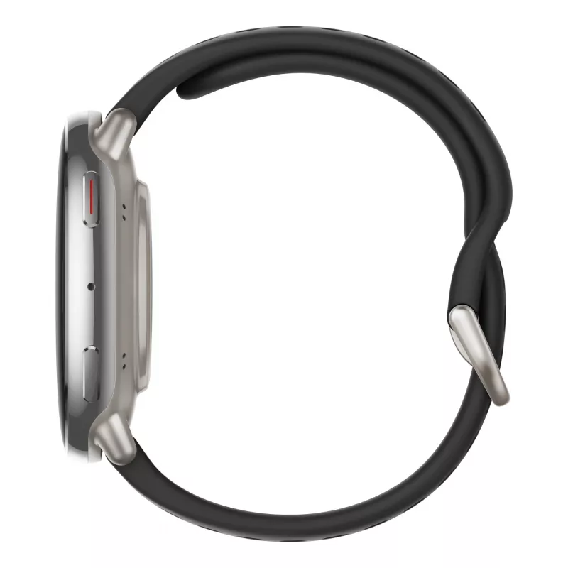 Amazfit Active 2 Premium 44 mm išmanusis laikrodis, juodas odinis dirželis (W2433EU1N)