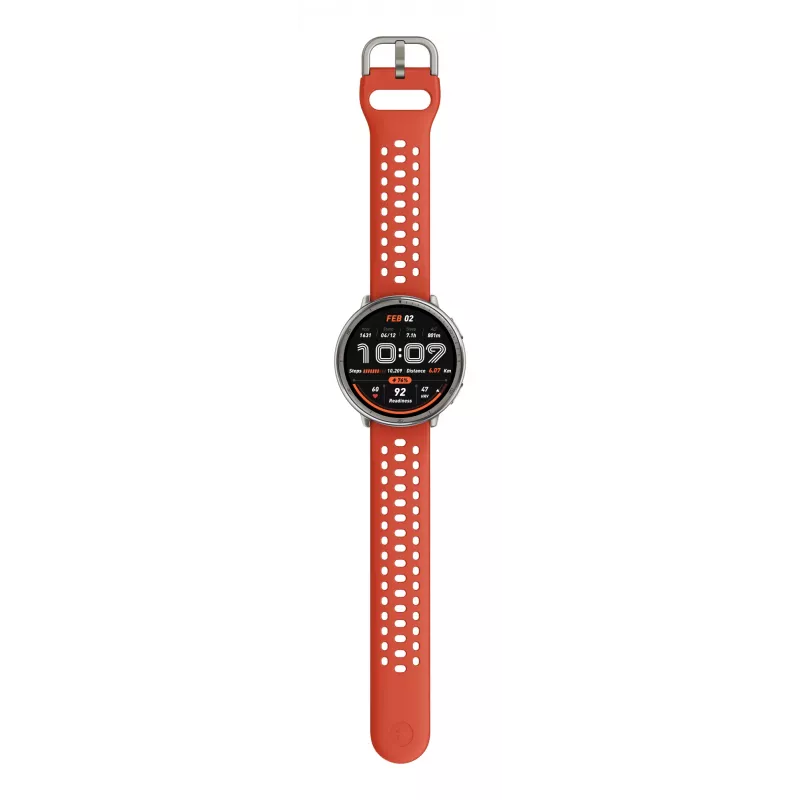 Amazfit Active 2 Premium 44 mm išmanusis laikrodis, juodas odinis dirželis (W2433EU1N)