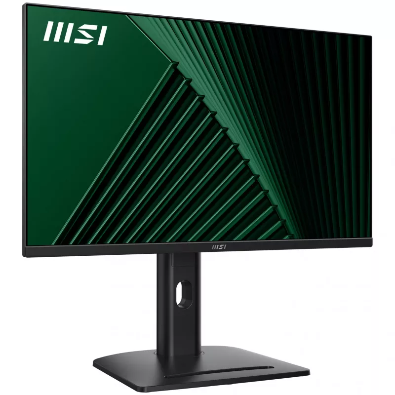 Monitorius MSI PRO MP275PG 27 colių, FHD (1920 x 1080), 100 Hz, IPS, 1 ms, 1x HDMI 1.4b, 1x DP 1.2a išvestis, 1x D-Sub (VGA), įmontuoti garsiakalbiai, antirefleksinis, be mirgėjimo, mažiau mėlynos šviesos, TÜV sertifikuotas, VESA, Kensington, 4 krypčių re