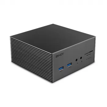 Lindy DST-Pro 101, USB-C nešiojamojo kompiuterio dokų stotelė su 4K palaikymu ir 100W maitinimo šaltiniu