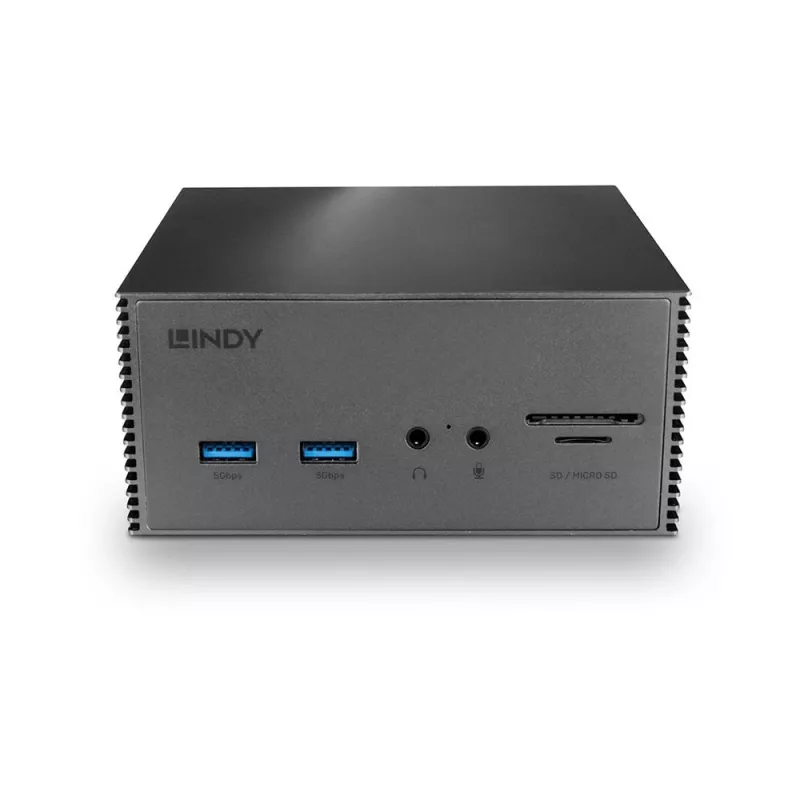 Lindy DST-Pro 101, USB-C nešiojamojo kompiuterio dokų stotelė su 4K palaikymu ir 100W maitinimo šaltiniu