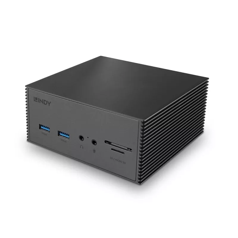 Lindy DST-Pro 101, USB-C nešiojamojo kompiuterio dokų stotelė su 4K palaikymu ir 100W maitinimo šaltiniu