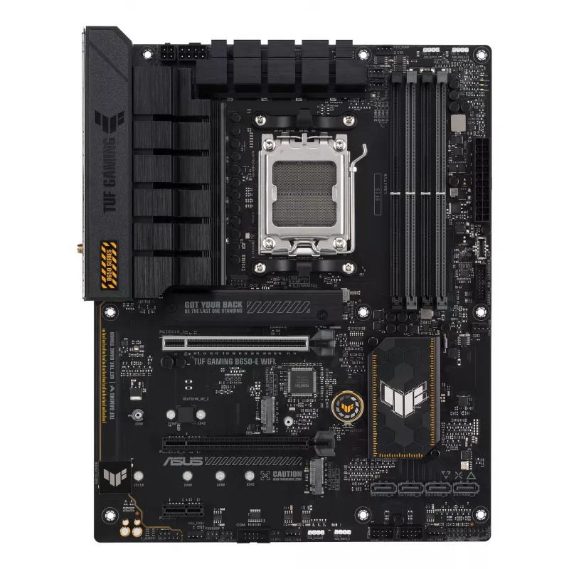 Motininė plokštė ASUS TUF GAMING B650-E WIFI ATX lizdas Socket AM5 DDR5 4x DIMM 192GB Wi‑Fi 6E Bluetooth 5.3 3x M.2 2,5Gb LAN