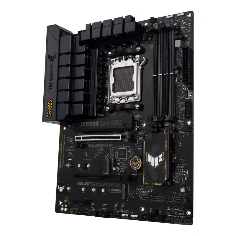 Motininė plokštė ASUS TUF GAMING B650-E WIFI ATX lizdas Socket AM5 DDR5 4x DIMM 192GB Wi‑Fi 6E Bluetooth 5.3 3x M.2 2,5Gb LAN