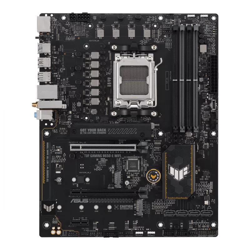 Motininė plokštė ASUS TUF GAMING B650-E WIFI ATX lizdas Socket AM5 DDR5 4x DIMM 192GB Wi‑Fi 6E Bluetooth 5.3 3x M.2 2,5Gb LAN