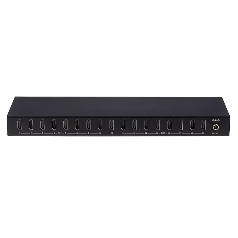 Lindy 16 prievadų HDMI 4K60 skirstytuvas 16x HDMI 3840x2160 juodas