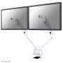 Neomounts FPMA-D750DWHITE2 Monitor laikiklis dviems monitoriams 10-32 colių – dujinė spyruoklė – Topfix – 180° stabdiklis