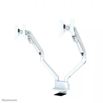 Neomounts FPMA-D750DWHITE2 Monitor laikiklis dviems monitoriams 10-32 colių – dujinė spyruoklė – Topfix – 180° stabdiklis