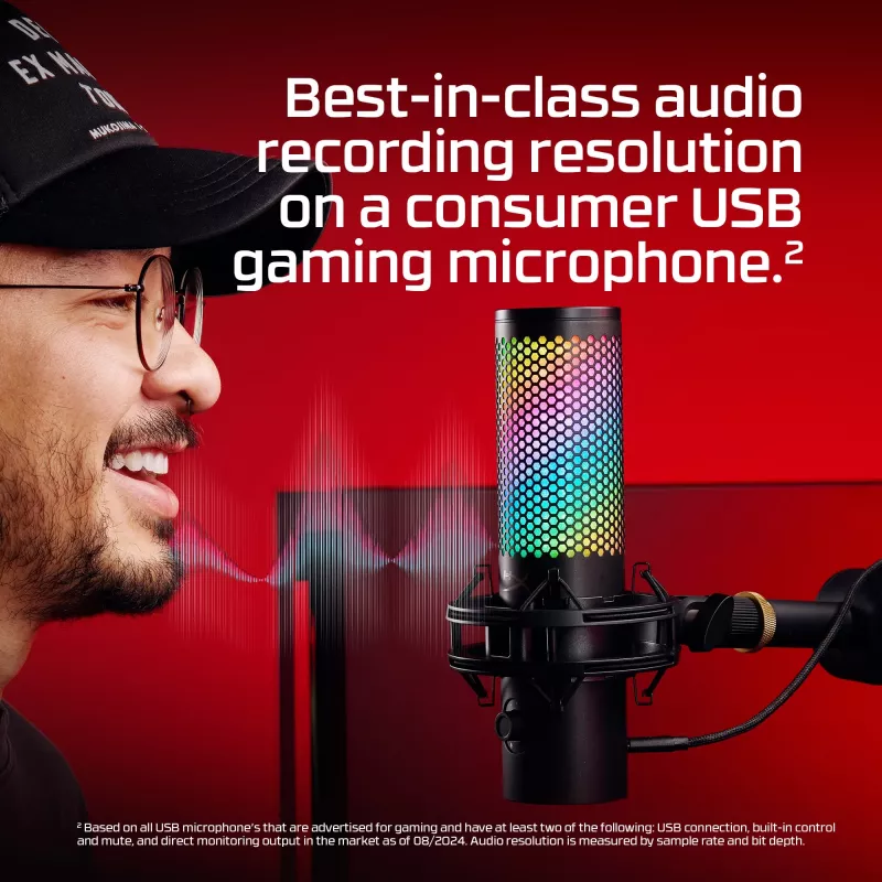 HyperX QuadCast 2 S – USB mikrofonas (juodas)