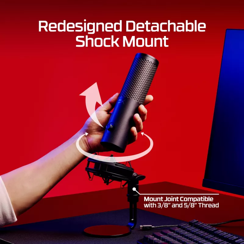 HyperX QuadCast 2 S – USB mikrofonas (juodas)