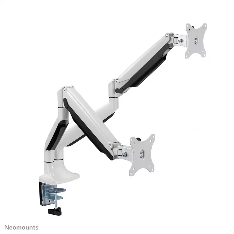 Neomounts NM-D750DWHITE monitorinis laikiklis 10-32 colių – dujinė spyruoklė, Clamp/Grommet, 9 kg, 25.4 cm (10 col.), 81.3 cm (32 col.), 100 x 100 mm, baltas