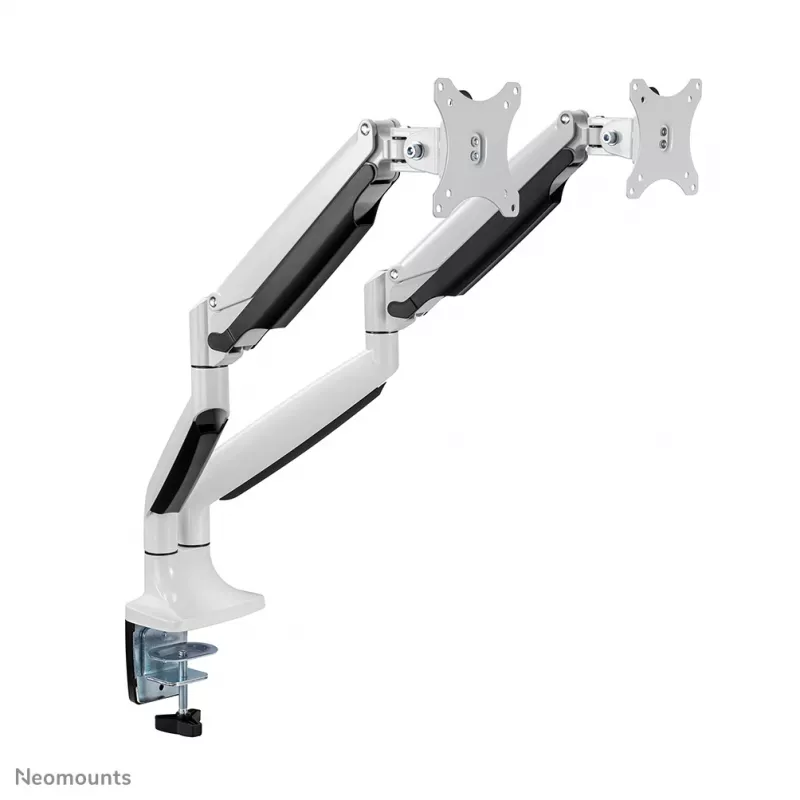 Neomounts NM-D750DWHITE monitorinis laikiklis 10-32 colių – dujinė spyruoklė, Clamp/Grommet, 9 kg, 25.4 cm (10 col.), 81.3 cm (32 col.), 100 x 100 mm, baltas