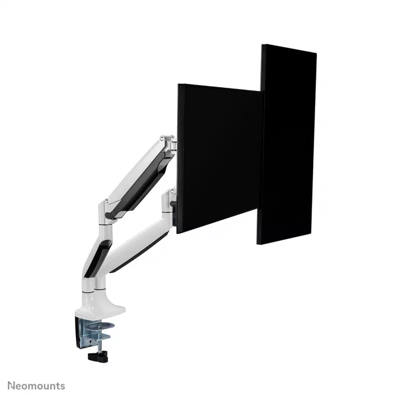Neomounts NM-D750DWHITE monitorinis laikiklis 10-32 colių – dujinė spyruoklė, Clamp/Grommet, 9 kg, 25.4 cm (10 col.), 81.3 cm (32 col.), 100 x 100 mm, baltas