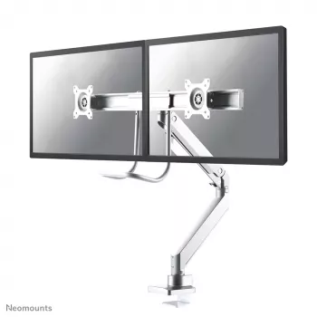 Neomounts NM-D775DXWHITE Monitorinis laikiklis 10-32 colių – dujinė spyruoklė – Topfix – 180° stabdiklis
