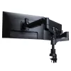 R-Go Tools monitorinis laikiklis R-Go Caparo Dual, dviems monitoriams, reguliuojamas dujine spyruokle, 3-9 kg keliamoji galia, 100% žiedinis, juodas