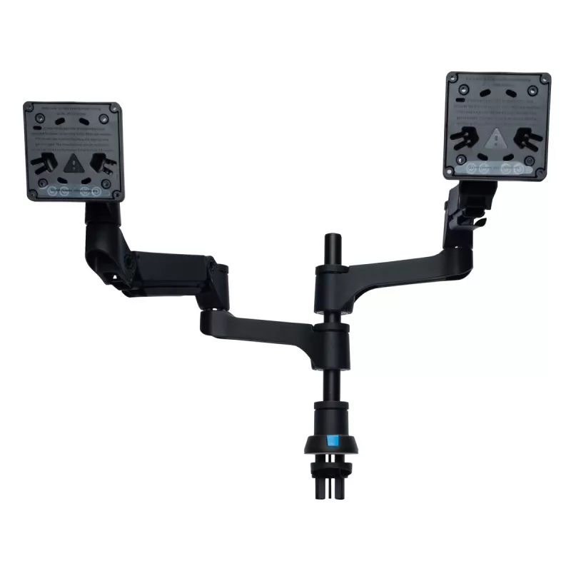 R-Go Tools monitorinis laikiklis R-Go Caparo Dual, dviems monitoriams, reguliuojamas dujine spyruokle, 3-9 kg keliamoji galia, 100% žiedinis, juodas