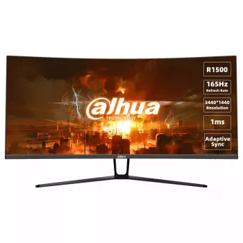 Monitorius Dahua Technology LM34-E330C 86,4 cm (34 colių) 3440 x 1440 UltraWide Quad HD LCD lenktas, juodas/raudonas