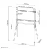 Neomounts NM-M1000BLACK grindinis stovas televizoriui 37-70 colių, 40 kg, 94 cm (37 inch), 177,8 cm (70 inch), 200 x 200 mm, 600 x 400 mm, 0 - 1380 mm
