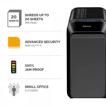 Fellowes LX Series Powershred LX220 popieriaus smulkintuvas 65 dB juodas