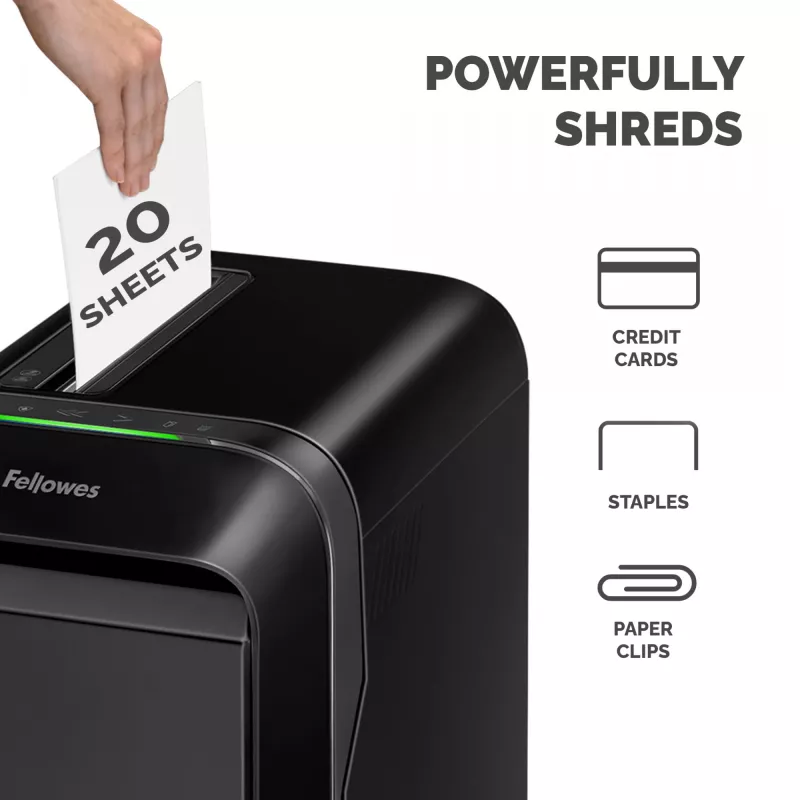 Fellowes LX Series Powershred LX220 popieriaus smulkintuvas 65 dB juodas