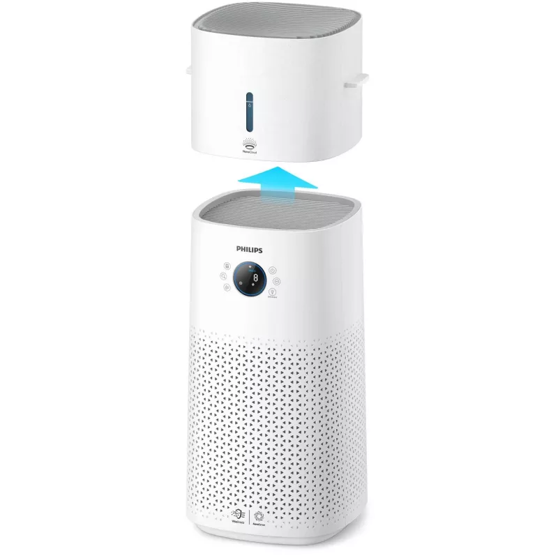 Oro valytuvas su drėkintuvu Philips 3000 serijos AC3737, iki 131 m², 505 m³/h, 55 dB, 42 W, baltas
