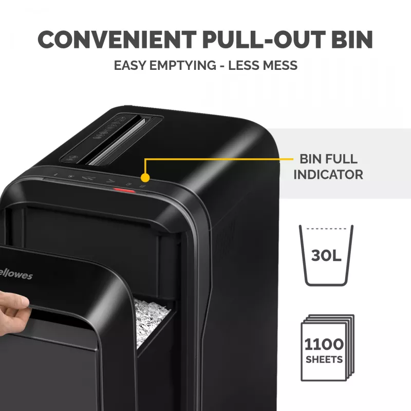 Smulkintuvas Fellowes LX Series 5050401, mikro pjūvis, 2x12 mm, P-5, juodas