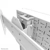 Neomounts FL50S-825WH1 mobilus TV stovas 37-75 col. - TÜV