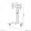 Neomounts FL50S-825WH1 mobilus TV stovas 37-75 col. - TÜV