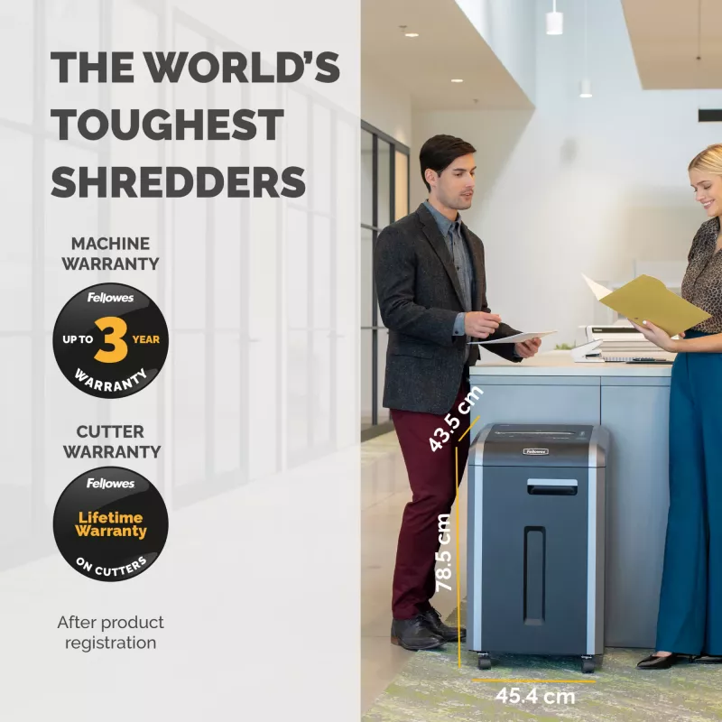 Fellowes 225Ci popieriaus smulkintuvas, kryžminis pjovimas, 24 lapai, P-4, 60 l krepšys
