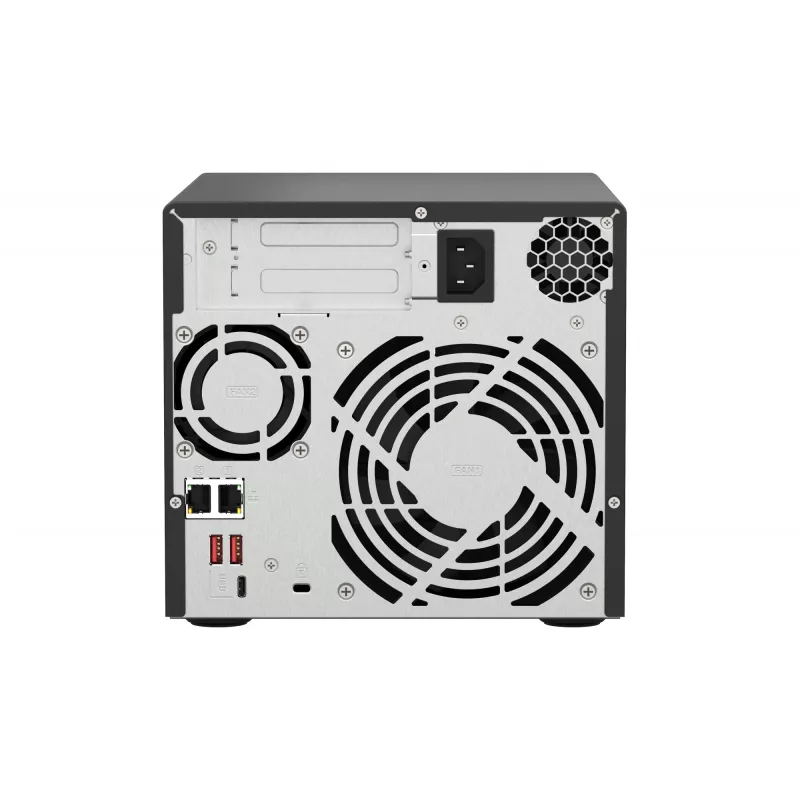 QNAP TS-473A NAS bokštinis AMD Ryzen Embedded V1500B 8 GB DDR4 0 TB QNAP Turbo System juodas