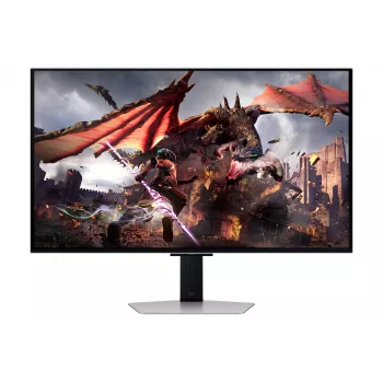 Monitorius Samsung G80SD 32 colių OLED 3840 x 2160 16:9 0,03 ms USB 3.2 Gen 1 VESA aukštis reguliuojamas sidabrinis