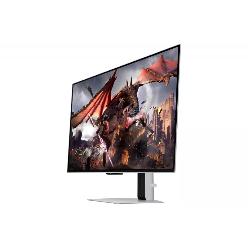 Monitorius Samsung G80SD 32 colių OLED 3840 x 2160 16:9 0,03 ms USB 3.2 Gen 1 VESA aukštis reguliuojamas sidabrinis